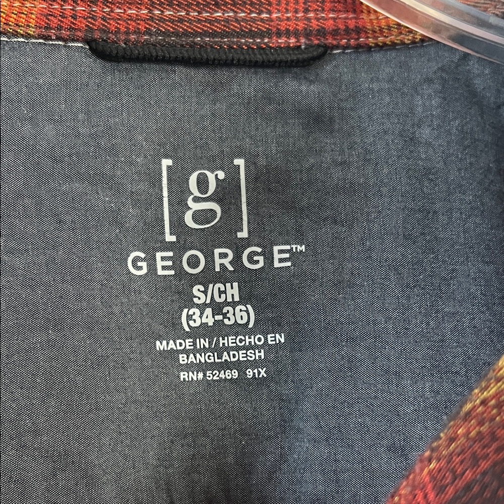 George Multicolor Plaid Fall Button-Up S - Picture 2 of 5